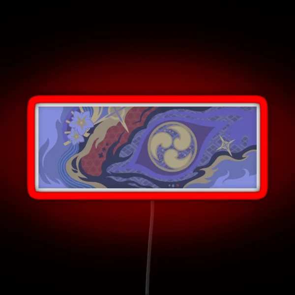 GENSHIN IMPACT RAIDEN SHOGUN BANNER RGB Neon Sign