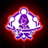 Genshin Impact Raiden Shogun emblem LED lighted decorative wall sign