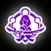 Add vibrant Raiden Shogun elegance with this RGB neon emblem.