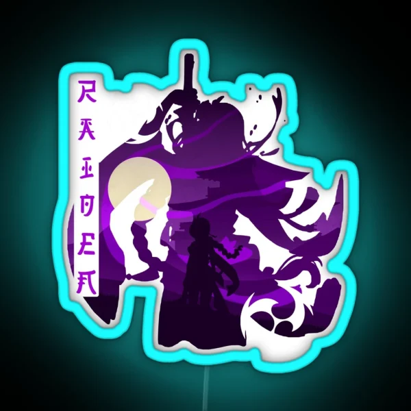 Genshin Impact Raiden Shogun RGB Neon Sign