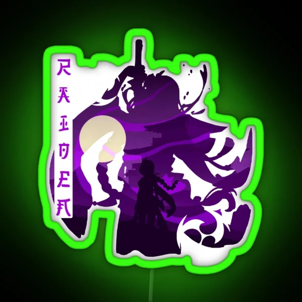 Genshin Impact Raiden Shogun RGB Neon Sign