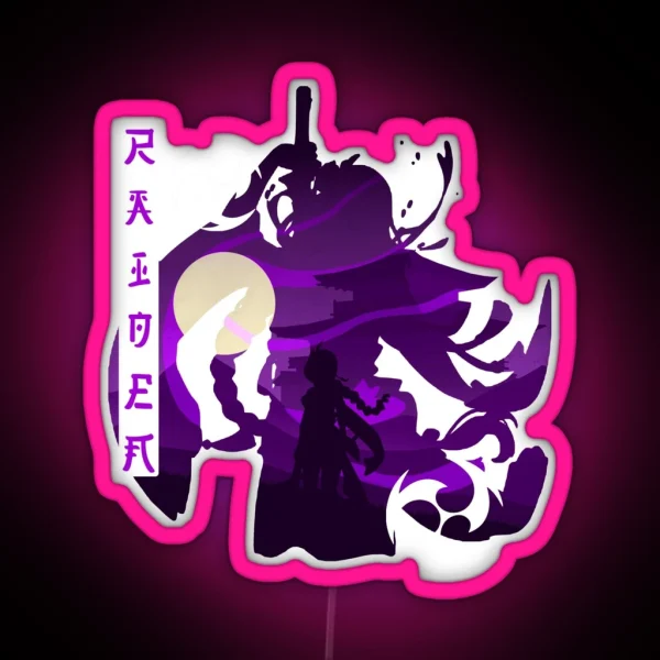 Genshin Impact Raiden Shogun RGB Neon Sign
