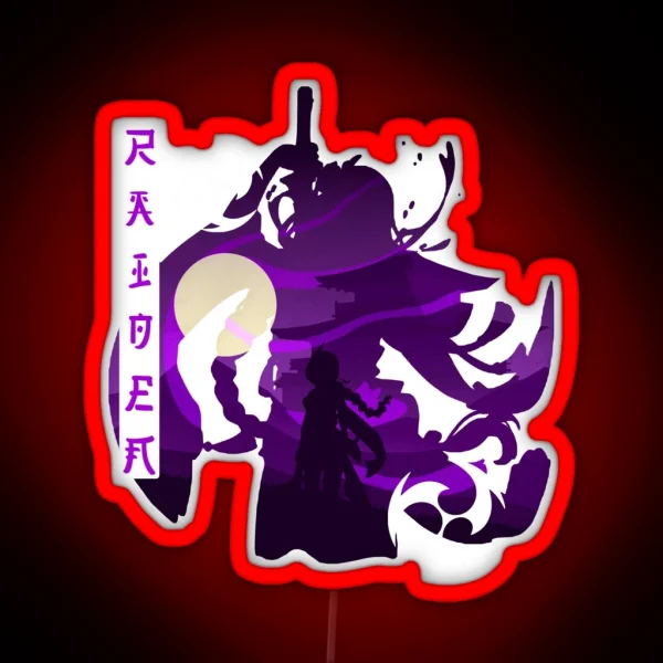 Genshin Impact Raiden Shogun RGB Neon Sign