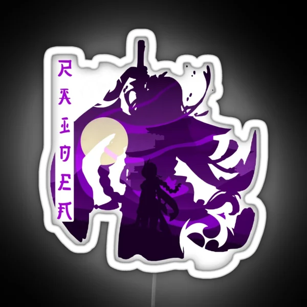 Genshin Impact Raiden Shogun RGB Neon Sign