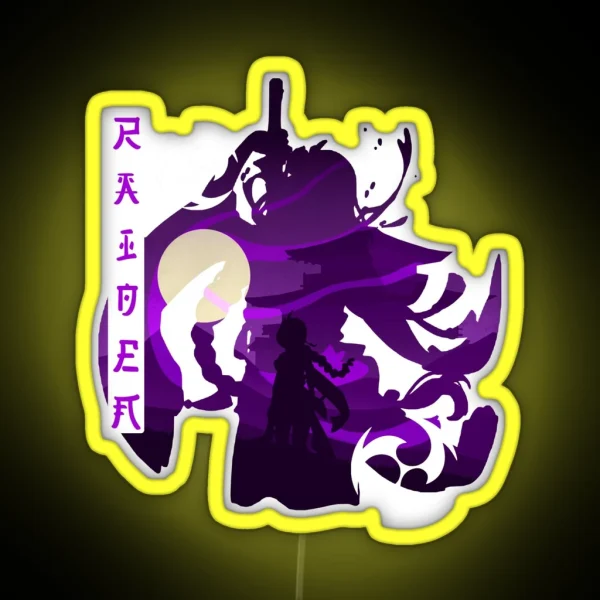 Genshin Impact Raiden Shogun RGB Neon Sign