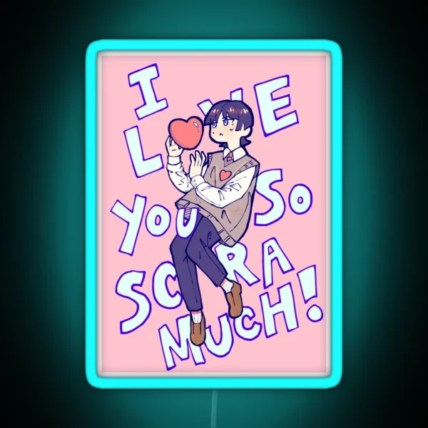 Genshin Impact Scaramouche I Love You So Scara Much RGB Neon Sign