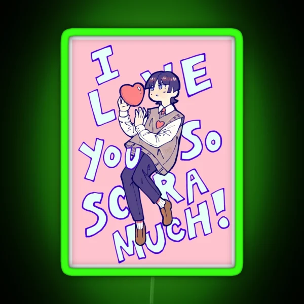 Genshin Impact Scaramouche I Love You So Scara Much RGB Neon Sign