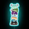 Neon Genshin Impact themed slime tower light display decoration art.