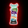 Vibrant glowing Slime Tower sign inspired by Genshin Impact's colorful world.