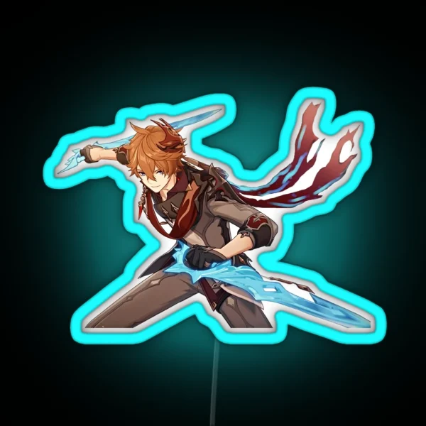 Genshin Impact Tartaglia Childe Character Official RGB Neon Sign