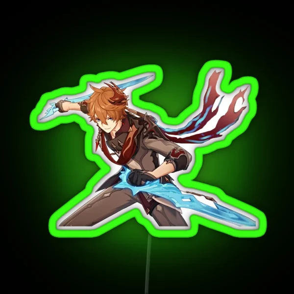 Genshin Impact Tartaglia Childe Character Official RGB Neon Sign