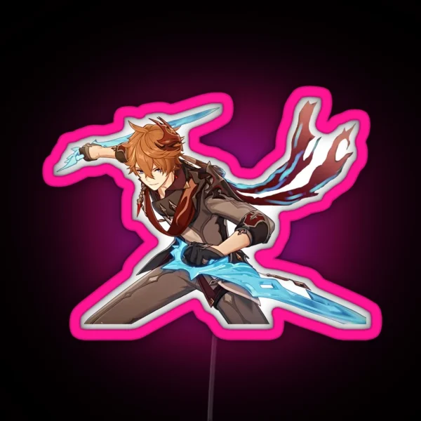 Genshin Impact Tartaglia Childe Character Official RGB Neon Sign