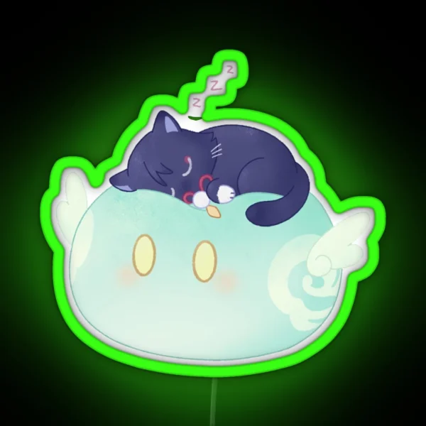 Genshin Impact The Wanderer Scaramouche Cat RGB Neon Sign