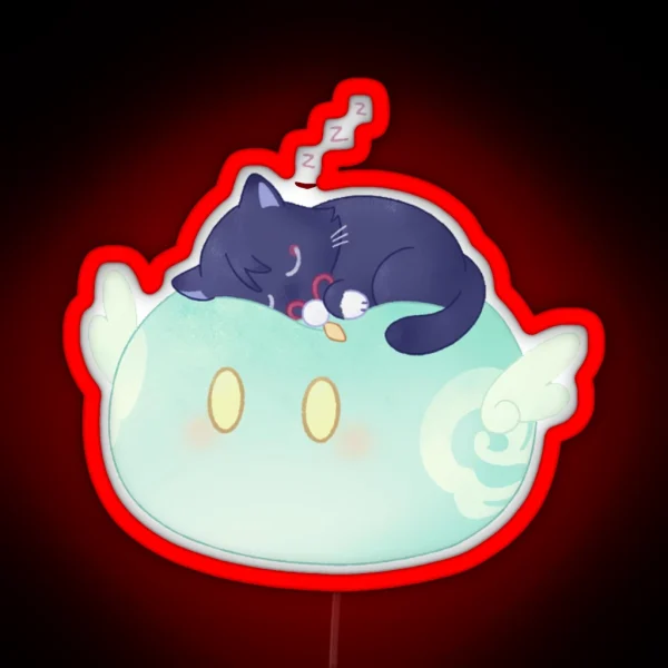 Genshin Impact The Wanderer Scaramouche Cat RGB Neon Sign