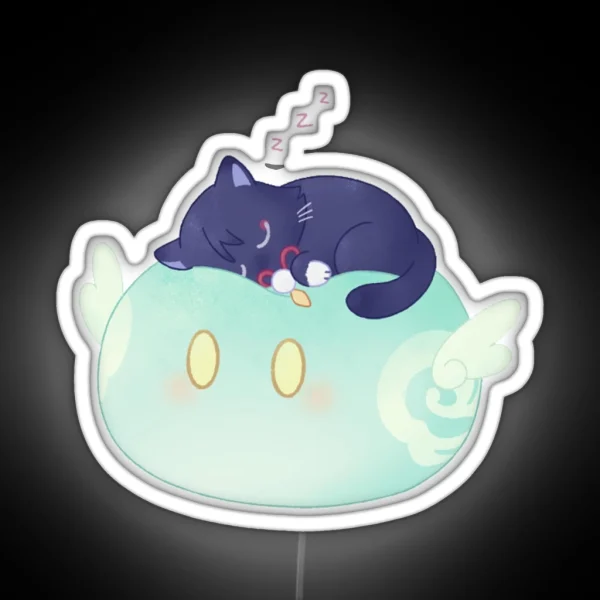 Genshin Impact The Wanderer Scaramouche Cat RGB Neon Sign
