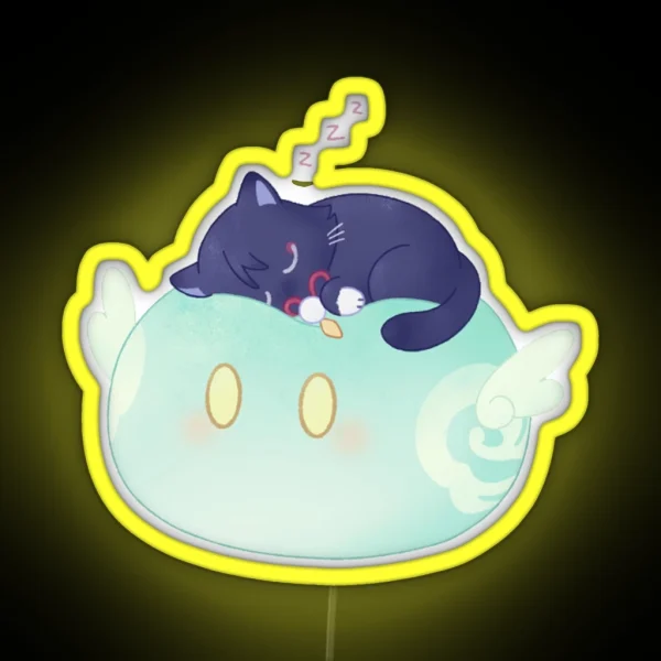 Genshin Impact The Wanderer Scaramouche Cat RGB Neon Sign