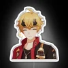 Genshin Impact Thoma fan art decoration neon sign with colorful backlighting