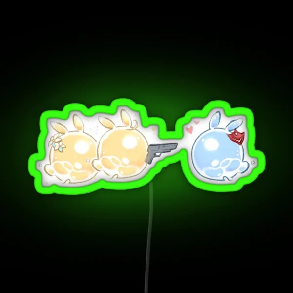 Genshin Impact Traveler And Childe Seelies RGB Neon Sign