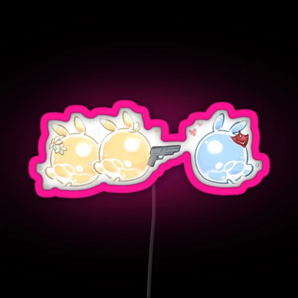 Genshin Impact Traveler And Childe Seelies RGB Neon Sign