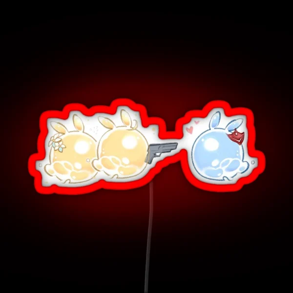 Genshin Impact Traveler And Childe Seelies RGB Neon Sign