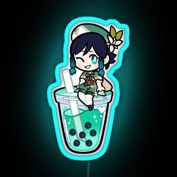 Genshin Impact Venti Boba RGB Neon Sign
