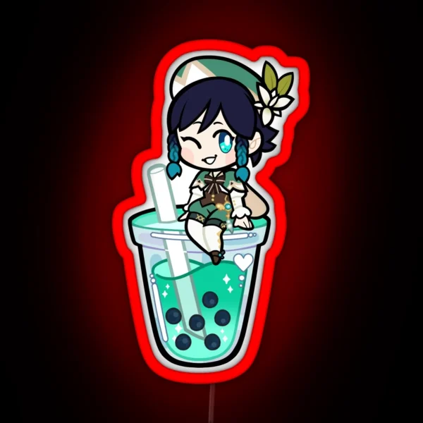 Genshin Impact Venti Boba RGB Neon Sign