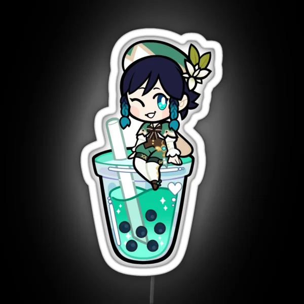 Genshin Impact Venti Boba RGB Neon Sign