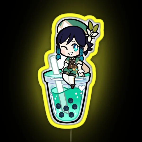 Genshin Impact Venti Boba RGB Neon Sign