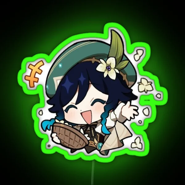 Genshin Impact Venti Chibi RGB Neon Sign