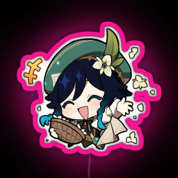 Genshin Impact Venti Chibi RGB Neon Sign