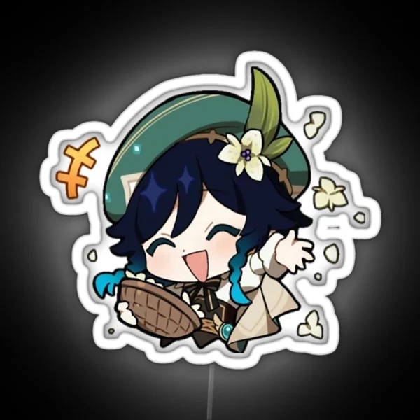 Genshin Impact Venti Chibi RGB Neon Sign