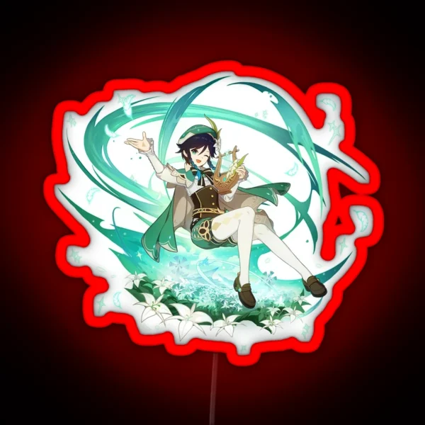 Genshin Impact Venti Official Character Wish Gacha RGB Neon Sign