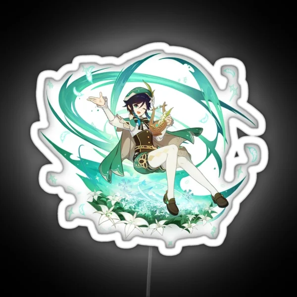 Genshin Impact Venti Official Character Wish Gacha RGB Neon Sign