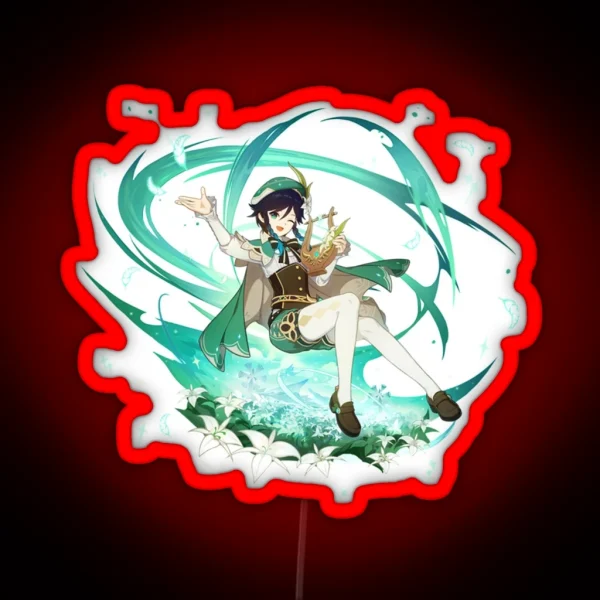 Genshin Impact Venti Official Character Wish RGB Neon Sign