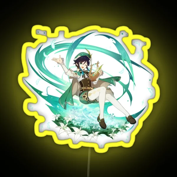 Genshin Impact Venti Official Character Wish RGB Neon Sign