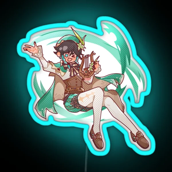 Genshin Impact Venti RGB Neon Sign