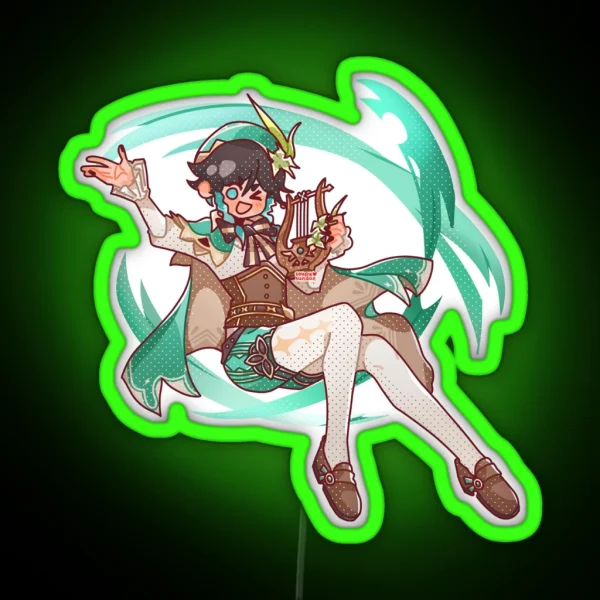 Genshin Impact Venti RGB Neon Sign