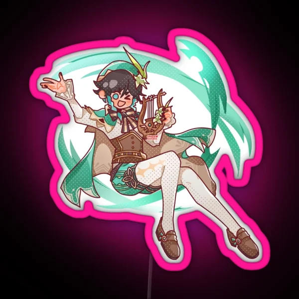 Genshin Impact Venti RGB Neon Sign
