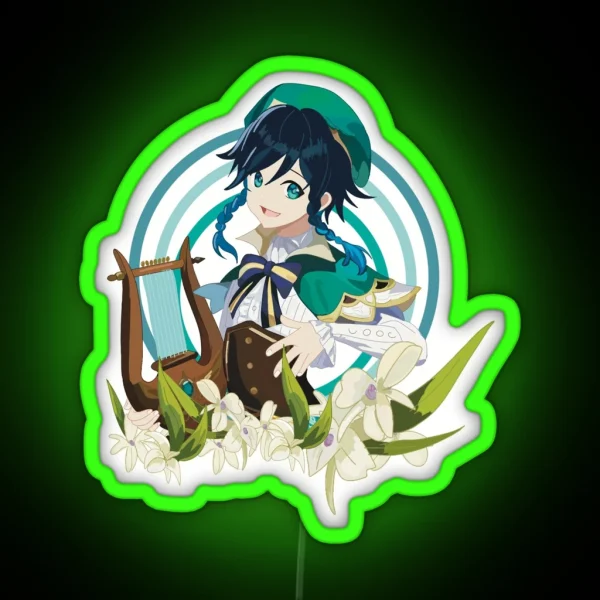 Genshin Impact Venti RGB Neon Sign