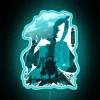 Neon Sign featuring Genshin Impact's Wanderer in Negative Space Design