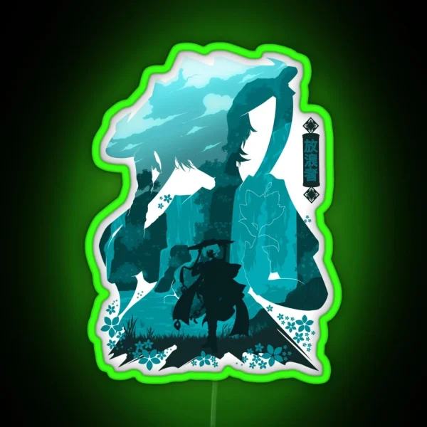 GENSHIN IMPACT WANDERER NEGATIVE SPACE RGB Neon Sign