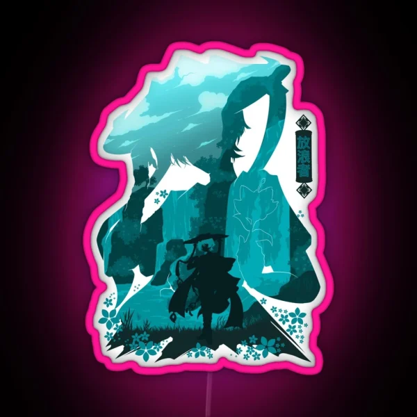 GENSHIN IMPACT WANDERER NEGATIVE SPACE RGB Neon Sign