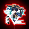 Genshin Impact inspired Wanderer and Scaramouche characters in vibrant colors