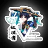 Genshin Impact Character Scaramouche Neon Sign with RGB Color Changing
