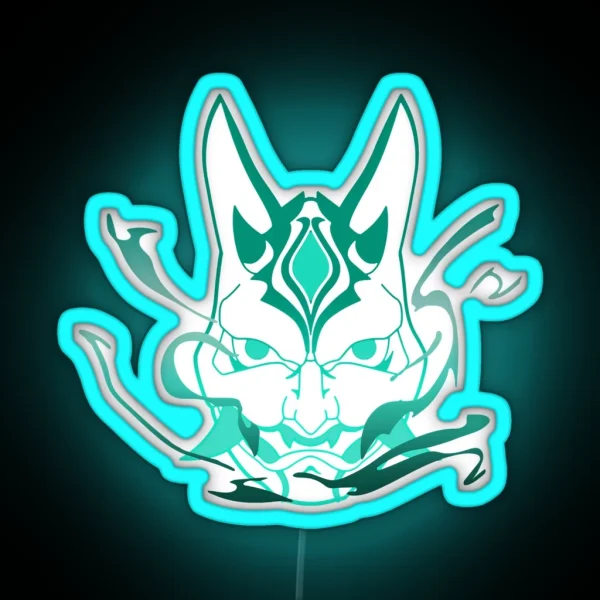 Genshin Impact Xiao Mask RGB Neon Sign