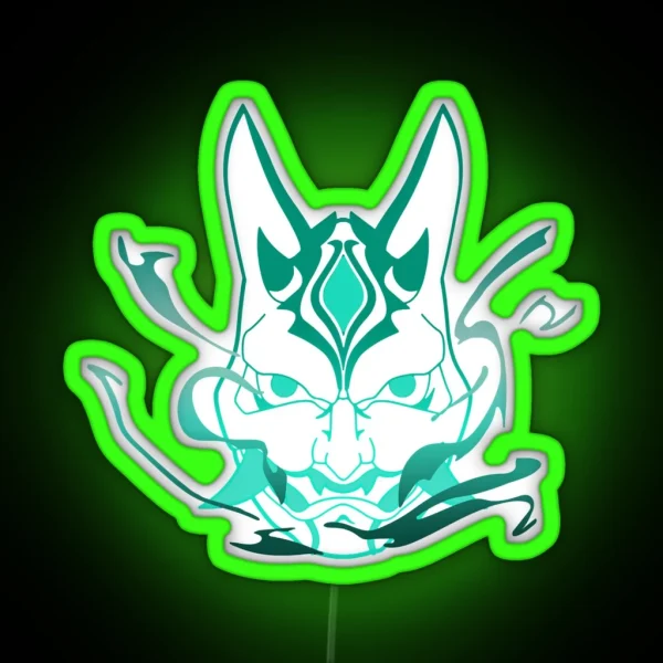 Genshin Impact Xiao Mask RGB Neon Sign