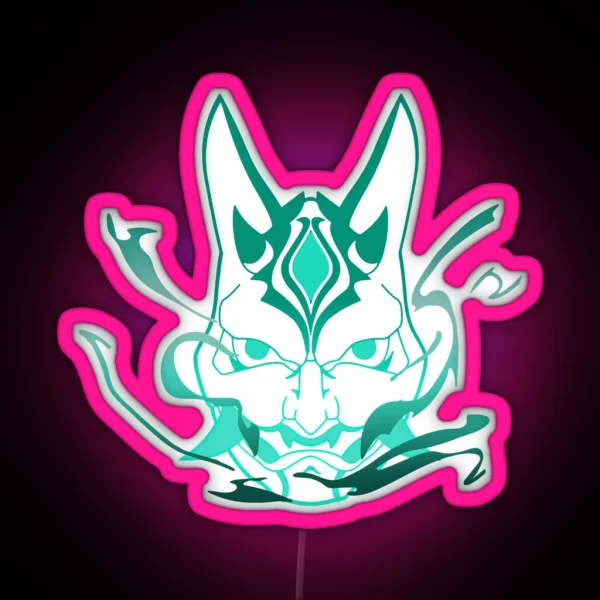 Genshin Impact Xiao Mask RGB Neon Sign