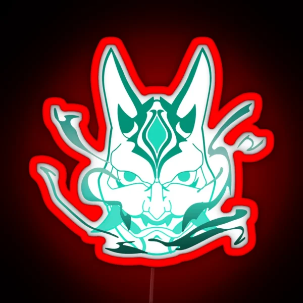 Genshin Impact Xiao Mask RGB Neon Sign