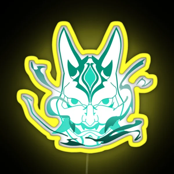 Genshin Impact Xiao Mask RGB Neon Sign