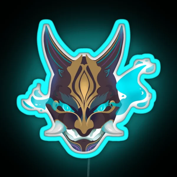 Genshin Impact Xiao Mask RGB Neon Sign